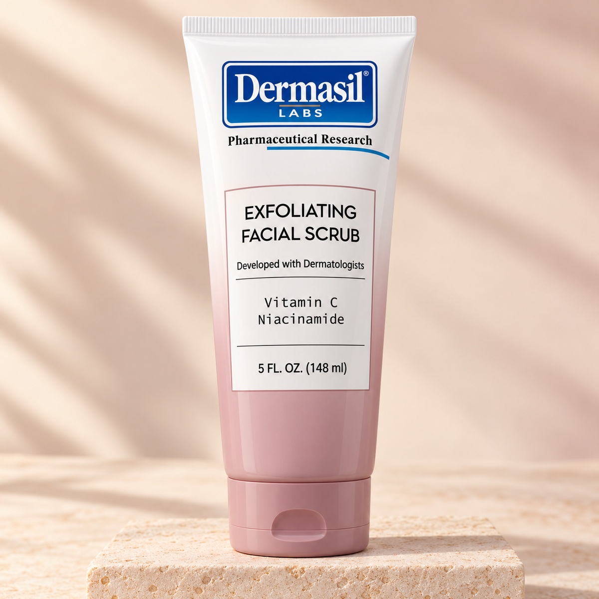 Dermasil Labs Exfoliating Facial Scrub with Vitamin C and Niacinamide, 5 fl oz