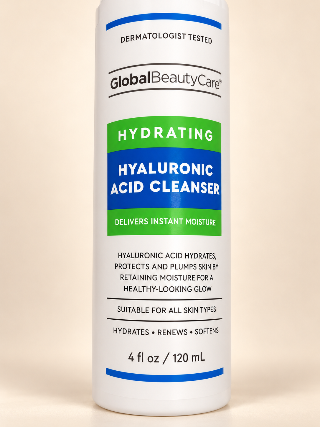 Global Beauty Care Hydrating Hyaluronic Acid Cleanser, 4 fl oz / 120 mL
