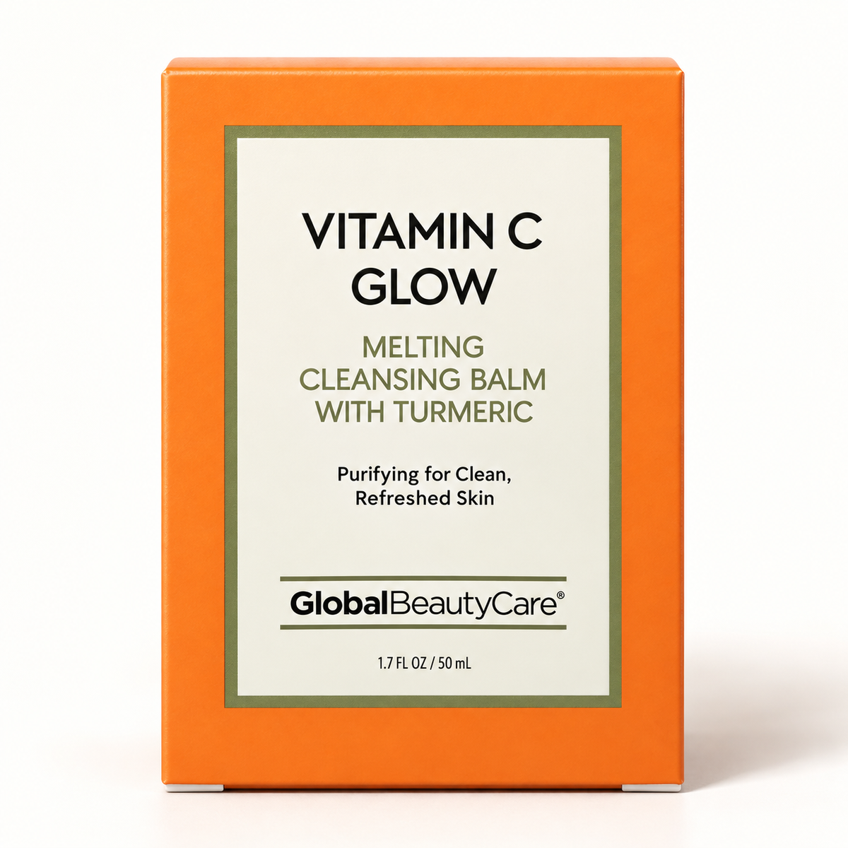 Global Beauty Care Vitamin C Glow Melting Cleansing Balm with Turmeric orange packaging