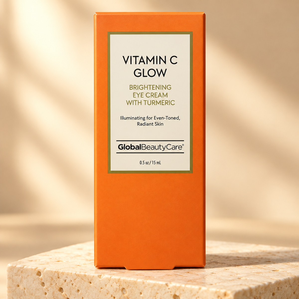 Global Beauty Care Vitamin C Glow Brightening Eye Cream with Turmeric, 15 mL